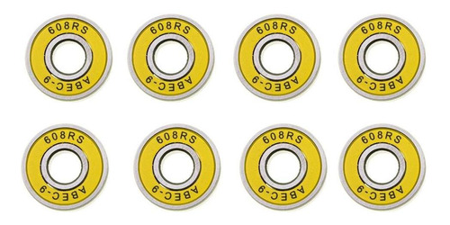 8pcs / Set 608rs Rodamientos Para Amarillo 28x8x7mm