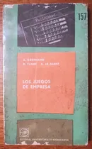 Comprar Los Juegos De Empresa Kaufmann Teoría De Juegos