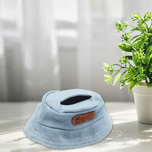 Figura De Peluche Sombrero De Ala Ancha Coordinación Azul
