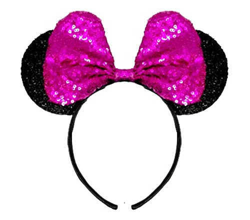 Meethan Mickey Mouse Minnie Mouse Diadema Con Orejas De Lent