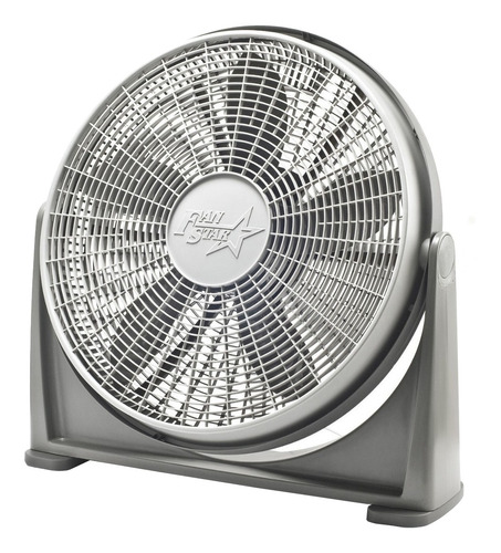 Imagen 2 de 3 de Ventilador de pared y de piso Fan Star 3349 gris con 5 aspas de plástico, 20" de diámetro 127 V