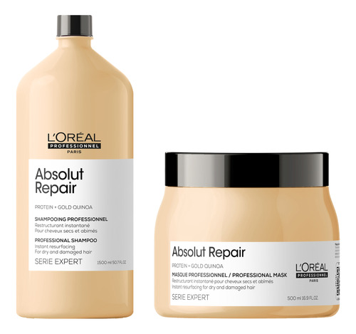 Loreal Absolut Repair Combo Shampoo + Máscara Grande 