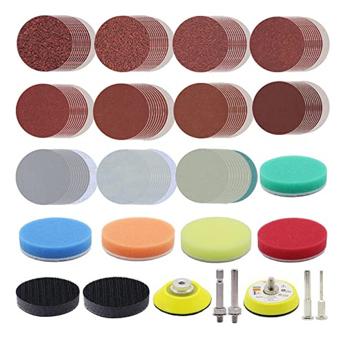 133pcs 2inch Grit 60-7000 Sandpapers Sanding Discs Pad ...