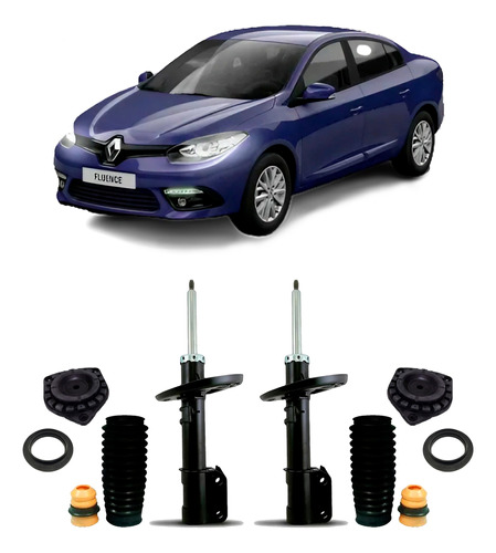 Par Amortecedor Kit Dianteiro Renault Fluence 2011 2012 2013 (Recondicionado)