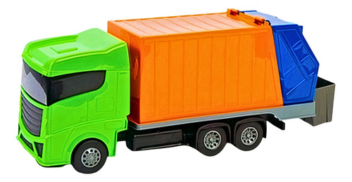 Brinquedo Caminhão Coletor De Lixo Menino Carrega Descarrega