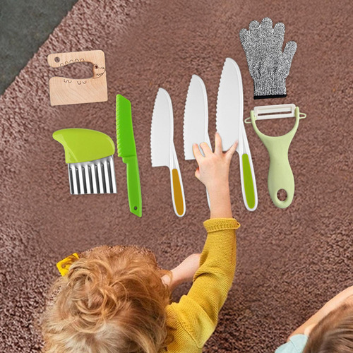 // Juego De Cuchillos Para Niños, Juego De Utensilios 8