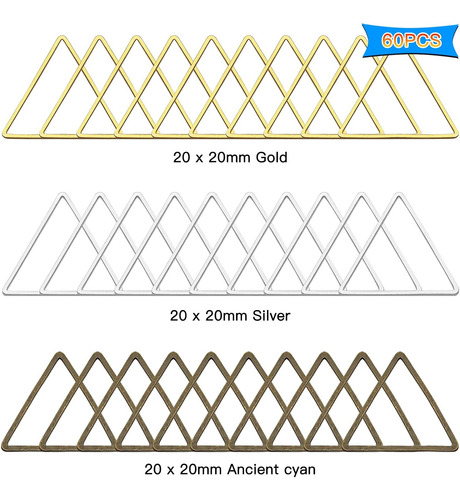 60 Aros De Triangulares Hacer Joyas, Aros Conectores ...