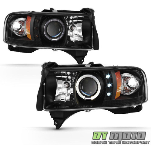 Par Faros Negro Interior Led Dodge Ram 3500 Base 1995 5.9l