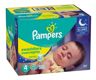 Pampers Swaddlers Noches Pañales Talla 4 58 Contar