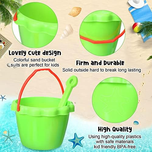 36 Piezas 6 Cubos De Arena Y Palas Para Niños Cubos De Playa