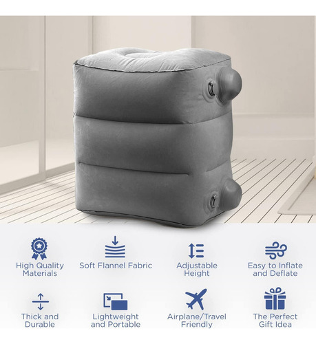 Cojín De Reposapiés Inflable Para Aviones, Viajes, Niños