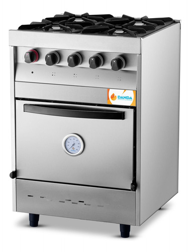 Cocina Industrial 4 Hornallas Acero Inoxidable 