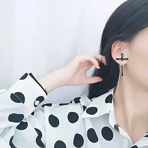 Kafu Pendientes Personalizados Únicos Con Borla Negra Para C