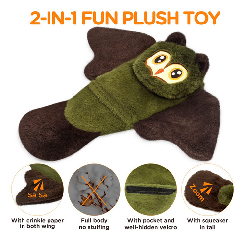 Botella De Agua Dog Squeaky Toys Fireor, Arrugada, Sin Relle