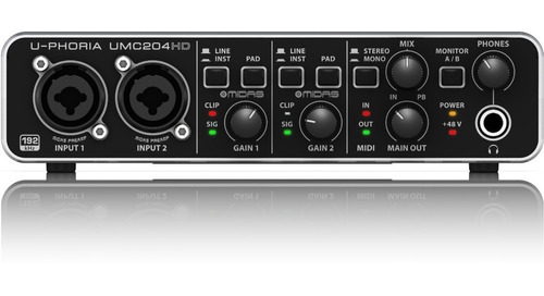 Oferta De Interface 192 Khz Behringer Umc204 Hd Midi