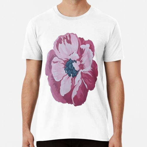 Remera Vector De Flor De Anémona Rosa Artística Algodon Prem