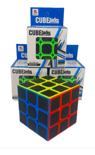 Cubo Rubik 3 Por 3 Carbónico Cubo  Happy Alta Velocidad 