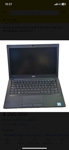 Notebook Dell Latitude 7280 I5 6gen 16gb Sdd 512gb