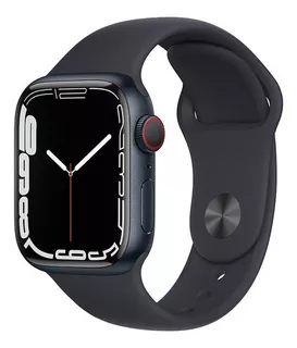 Apple Watch Series 7 (GPS + Cellular, 41mm) - Caixa de alumínio meia-noite - Pulseira esportiva meia-noite