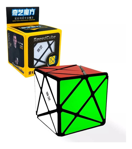 Cubo Rubik Axis Cube 3x3 Puzzle Qiyi Clasico Original Negro