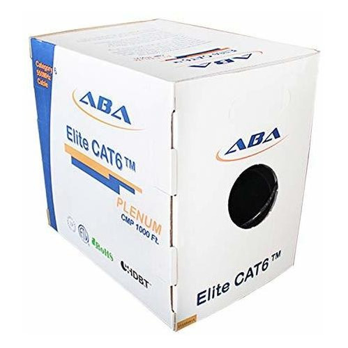 Cable Ethernet Cat6 Plenum (cmp) 1000ft Utp 23awg