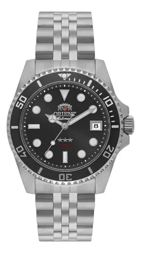Relógio Orient Submariner 39 Yn6ss023 P1sx Prateado Preto