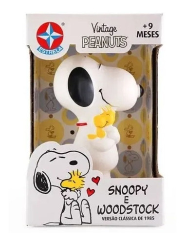 Boneco Snoopy E Woodstock De Vinil 13cm Vintage - Estrela