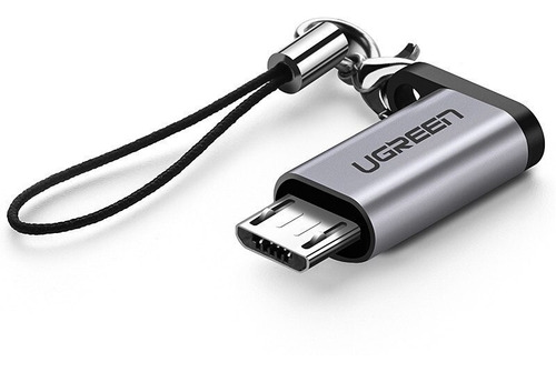 Adaptador Aluminio Usb C A Micro Usb + Correa Antiperdida