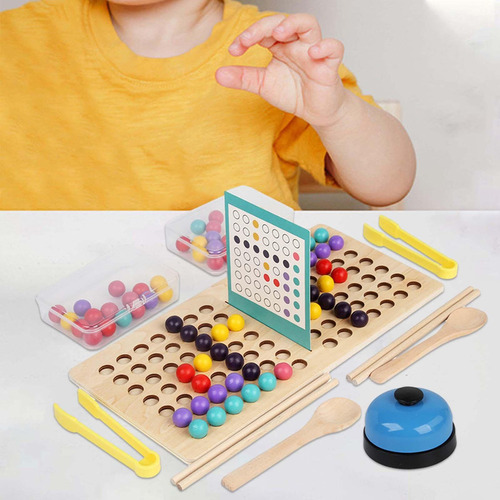 Juego De Cuentas De Madera Con Clavija, Juguete De