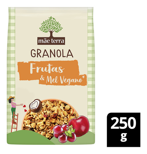 Granola Mãe Terra Granola frutas & mel em pacote 250 g
