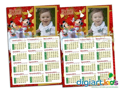 15 Calendários 10x15 Com Imã Personalizados Natal Fim De Ano