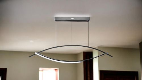 Lámpara De Techo Led Colgante Luz Neutra 42w Adir 10049 Negro