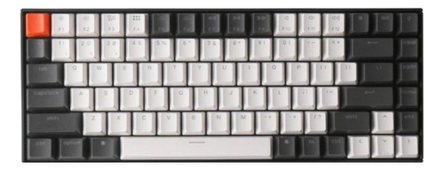 Teclado gamer bluetooth Keychron K2 Version 2 QWERTY Gateron Brown inglés UK color negro con luz blanca