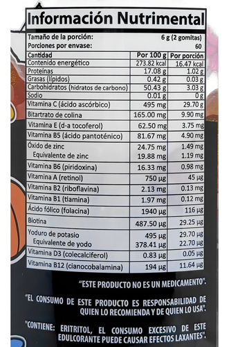 Vitakids 120 Gomitas Para Niños Mango Natural Health