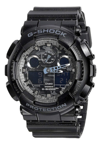 Reloj G-shock Ga100cf-1a Ga -00cf-1acr Negro/dial De Camuf Color de la correa Negro Color del bisel Acero inoxidable Color del fondo Negro