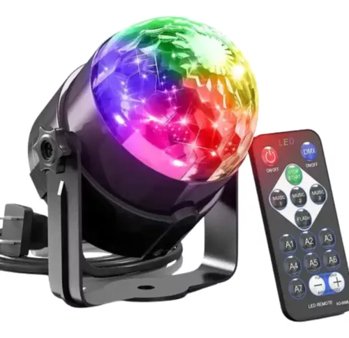 Bola Maluca Dj Jogo De Luz Rgb Bluetooth Musica Pelo Celular