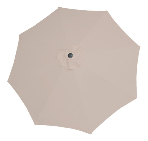 Sombrilla 2.7 sol manivela beige playa angulo Jardimex color beige
