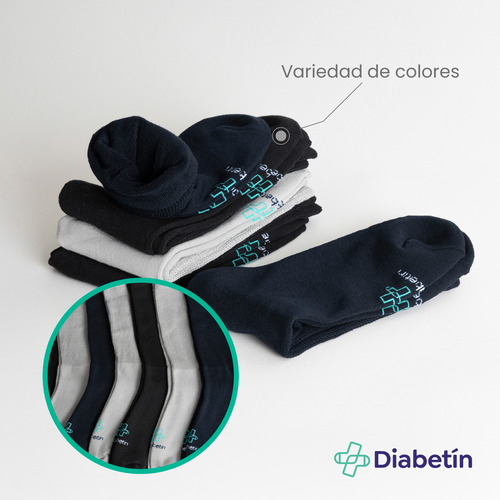6 Pack Calcetines Para Diabéticos Para Caballero