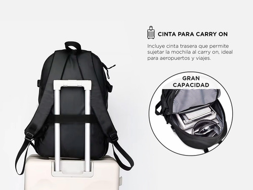 Mochila De Viaje South Port Resistente Usb Porta Notebook
