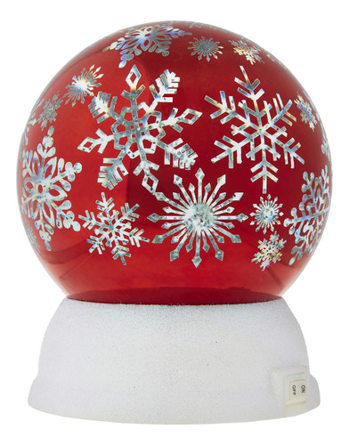 Globo Led Arctic Snowflake Rojo Para Decoración Navideña