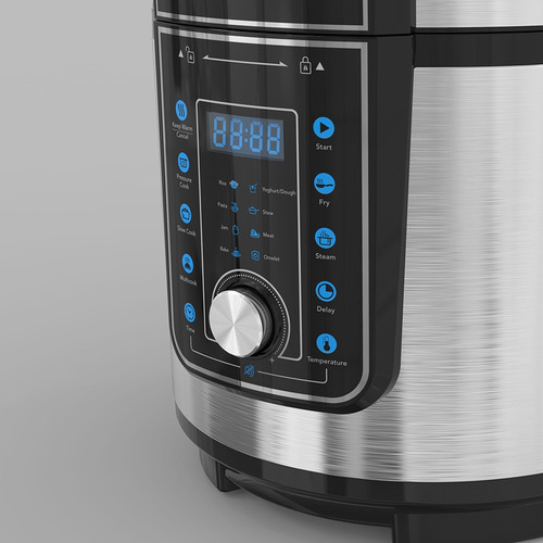 Olla Electrica A Presion Ultracomb Ps4006 1000w 6lts Digital Plateado