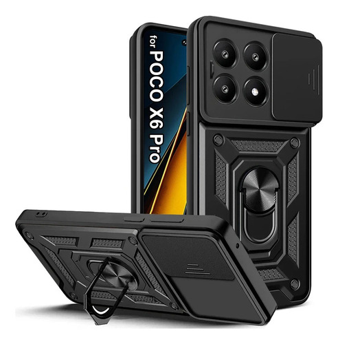 Case Poco X6 Pro - Con Aro Y Protector Lente