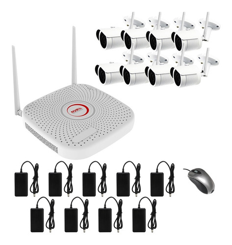 Kit Cctv Longse Wifi Xvr 2mp 8ch + 8 Cámaras De Seguridad