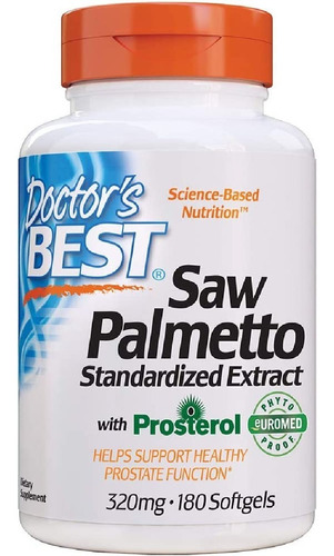 Saw Palmetto Estandarizado 320 Mg Doctor's Best 180 Capsulas