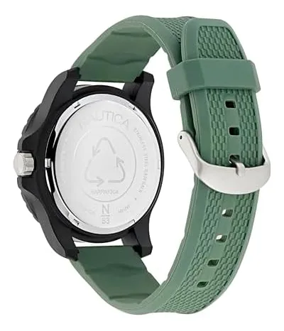 Nautica Mens Napfwf304 Finn World Reloj Con Correa De Fibra