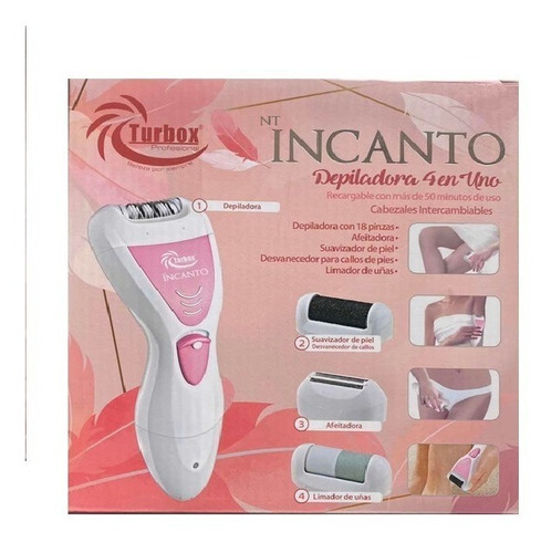 Depiladora Turbox Nt - Incanto 4 En 1 Recargable 