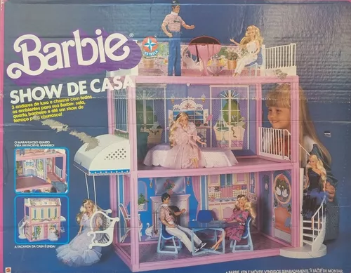 Montei minha Casa da Barbie antiga dos anos 80, feita pela Estrela. Ch