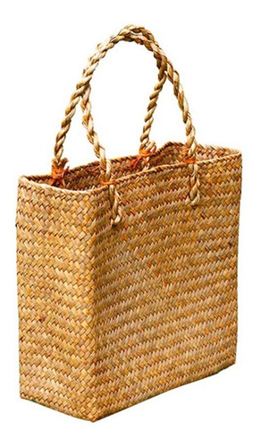 Bolso De Mimbre Verano Para Playa De Ratan