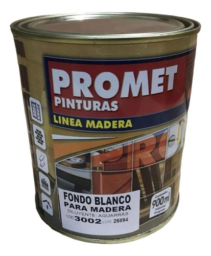 Fondo Blanco Para Madera 900ml