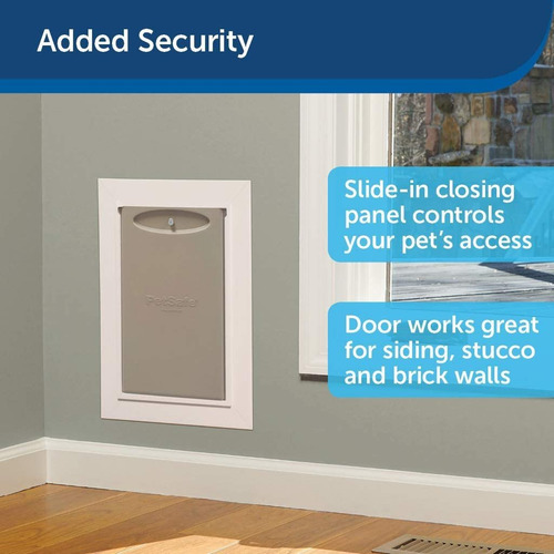 Petsafe Wall Entry Pet Door With Telescoping Tunnel White, M